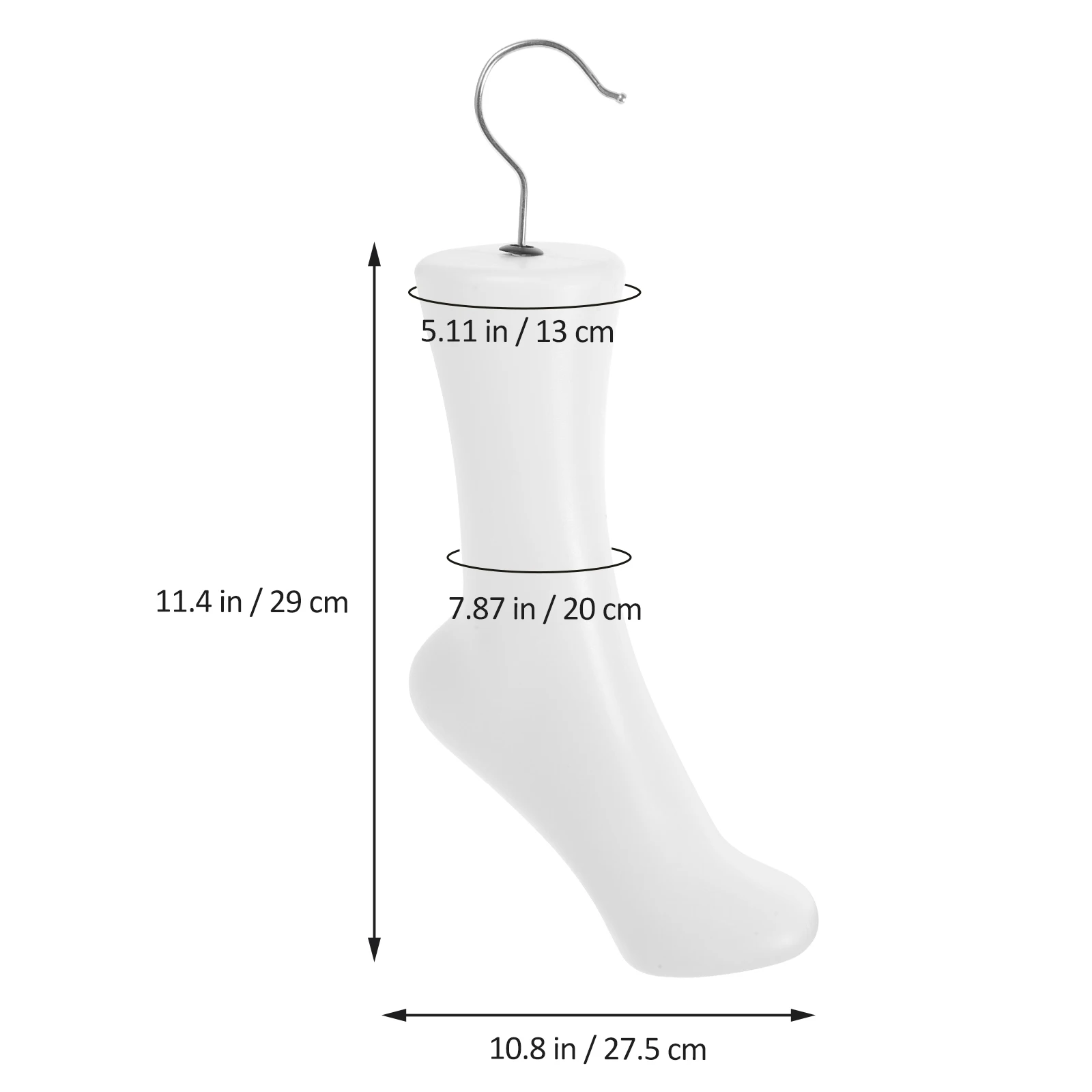 2Pcs Female Foot Mold for Shoe Display Small Form Adult Women Socks Booties Support Realistic Human Leg Design