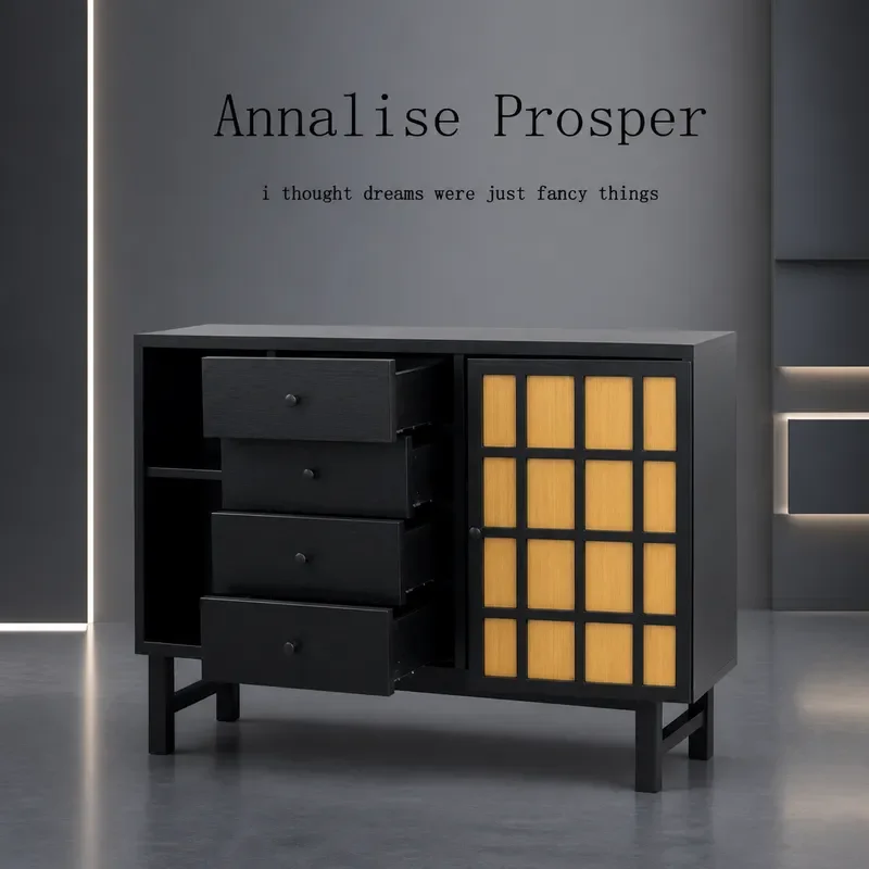 Medieval Song Aesthetics Solid Wood Bucket Cabinet Bedroom Living Room Locker Wall Storage Master Dining Side Cabinet