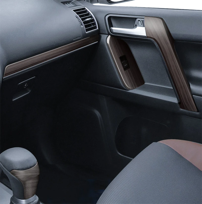 For Toyota Prado 10-18 2700 Interior Special Decorative Strip Trim Wood Central Control Trim Lifting Panel Lnner Armrest Cover