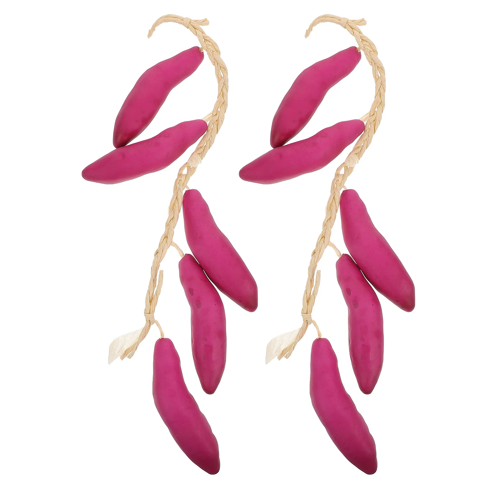 

2pcs Realistic Sweet Potato Hanging Strings Fine Craftsmanship Home Decorations Artificial Vegetable Strings For