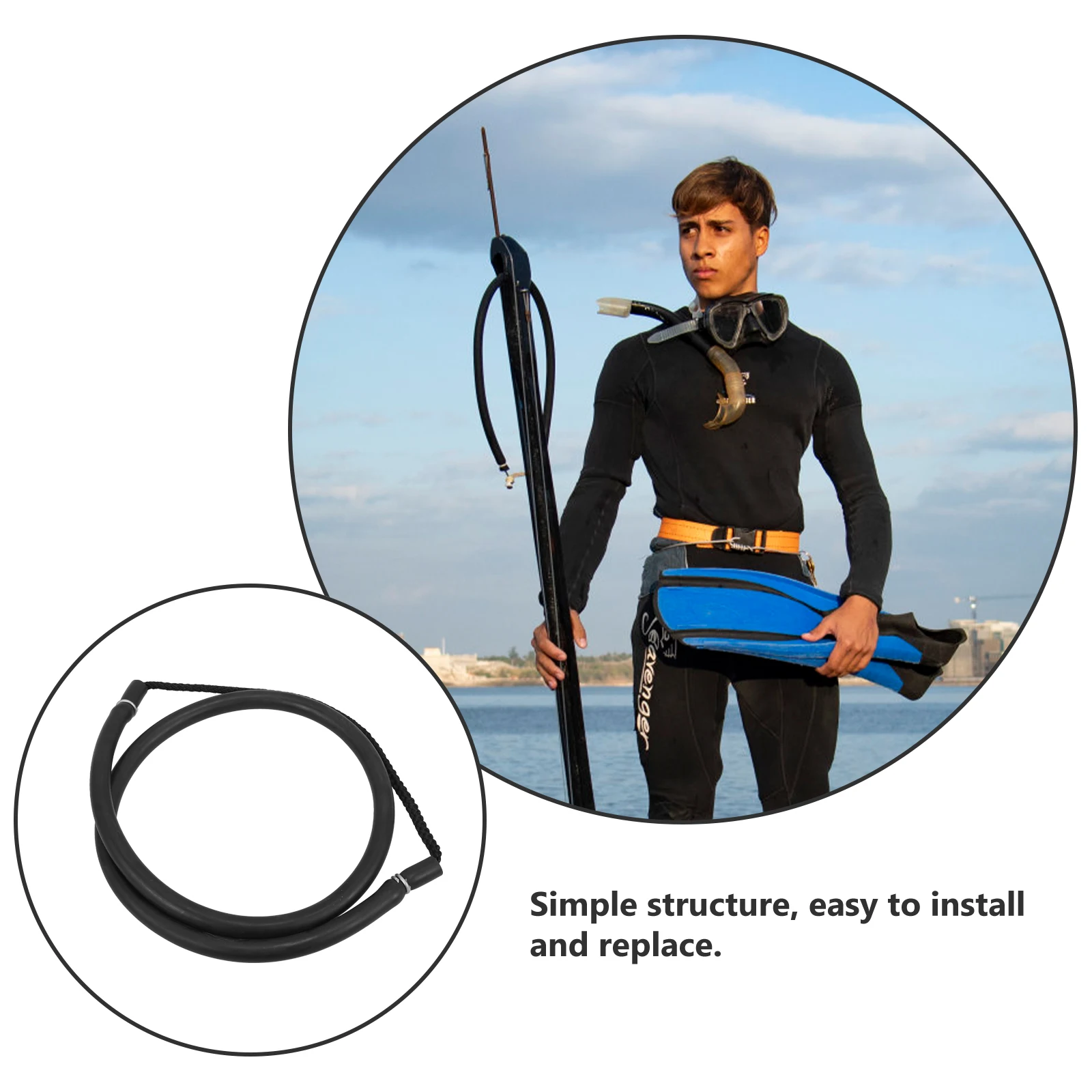 

Fork Tubing Hose Black Color Durable Elastic Fishing Fork Replacement Fishing Supplies Replacement Tubes Accessories
