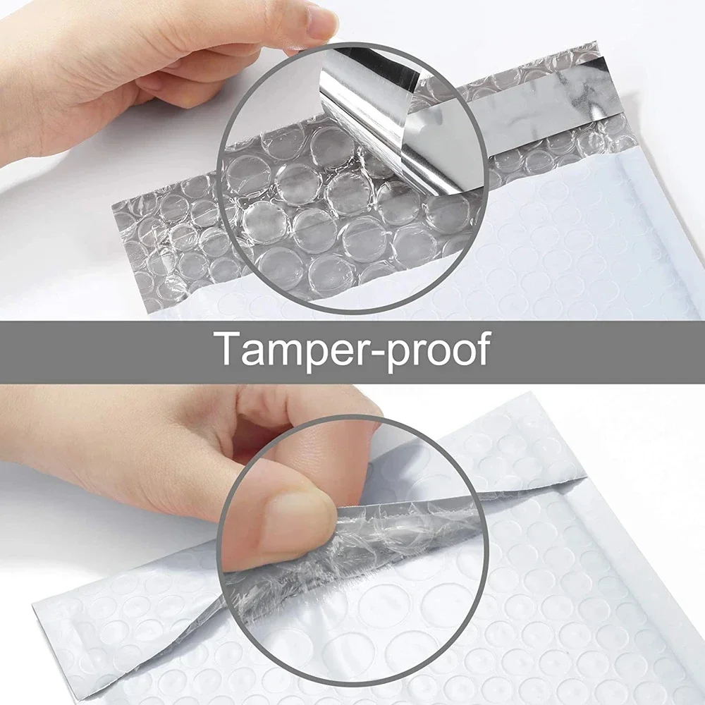 100Pcs Bubble Buffer Anti-fall Protection Balloon Waterproof Black Plastic Pe Packaging Courier Bag Package Envelope Poly Mailer