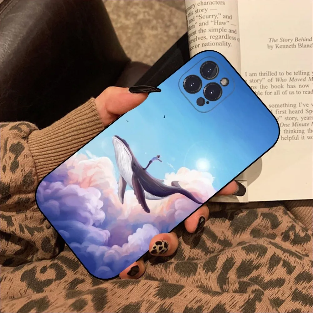 Ocean Animal Cute Dolphin Phone Case For iPhone 15 14 11 12 13 Mini Pro XS Max Cover 6 7 8 Plus X XR SE 2020 Funda Shell