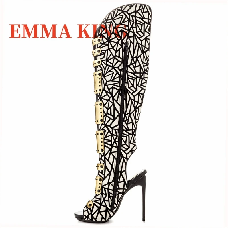 المرأة حذاء برقبة للركبة الماس شبكة شريط وأشار خنجر الأحذية أنيقة مثير موضة الحفلات اللمحة تو الأحذية الربيع والخريف #4