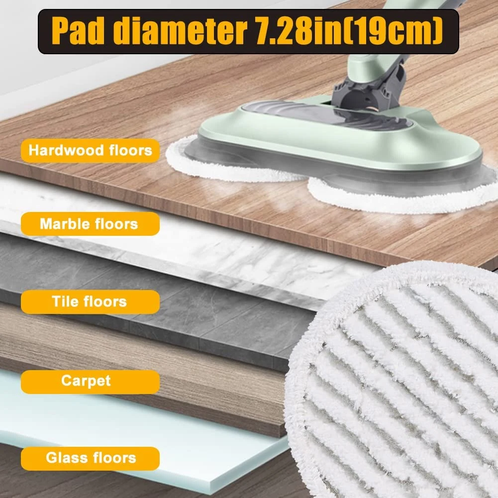 Beauty 6PCS Steam Mop Replacement Pads For Shark S7001 S7000AMZ S7000 Series,Mop Head Replacement Steam And Scrub Pads For Tile