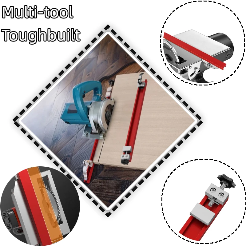 

Circular Saw Guide Rail Hand Tools Precision Adjustable Cutting Machine Base Guide For Woodworking Cutting Guide Cutting Milling