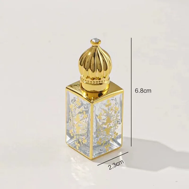 10ml ขวดน้ําหอมแก้วม้วนบนขวดทองชุบน้ํามันหอมระเหยคอนเทนเนอร์ Mist Sprayer น้ําหอม Atomizer สเปรย์แก้วขวด