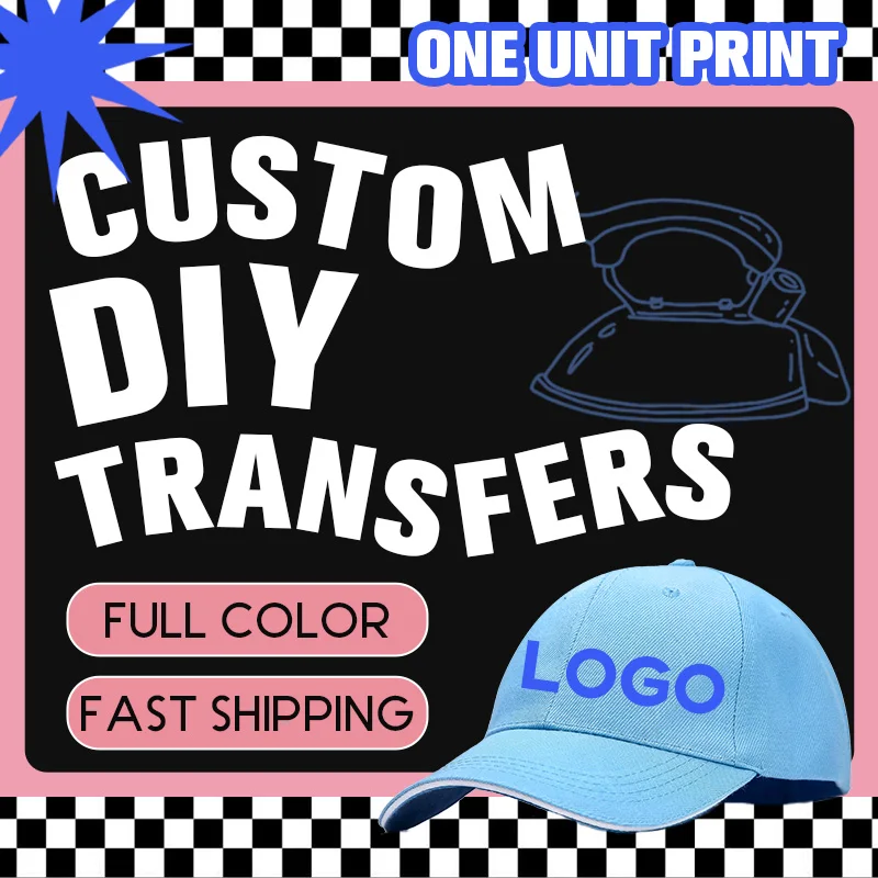 Custom Logo Sticker Iron On Transfer Decals Vinyl Sticker Heat transfer printings For Clothes Applique Thermal T-shirt patches