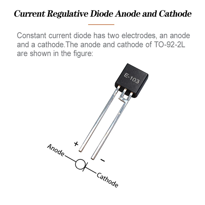 5PCS CRD Diode  E-103 10.0mA SMD TO-92-2L Current Regulative Diode New  It can be applied to LED power supply and sensors