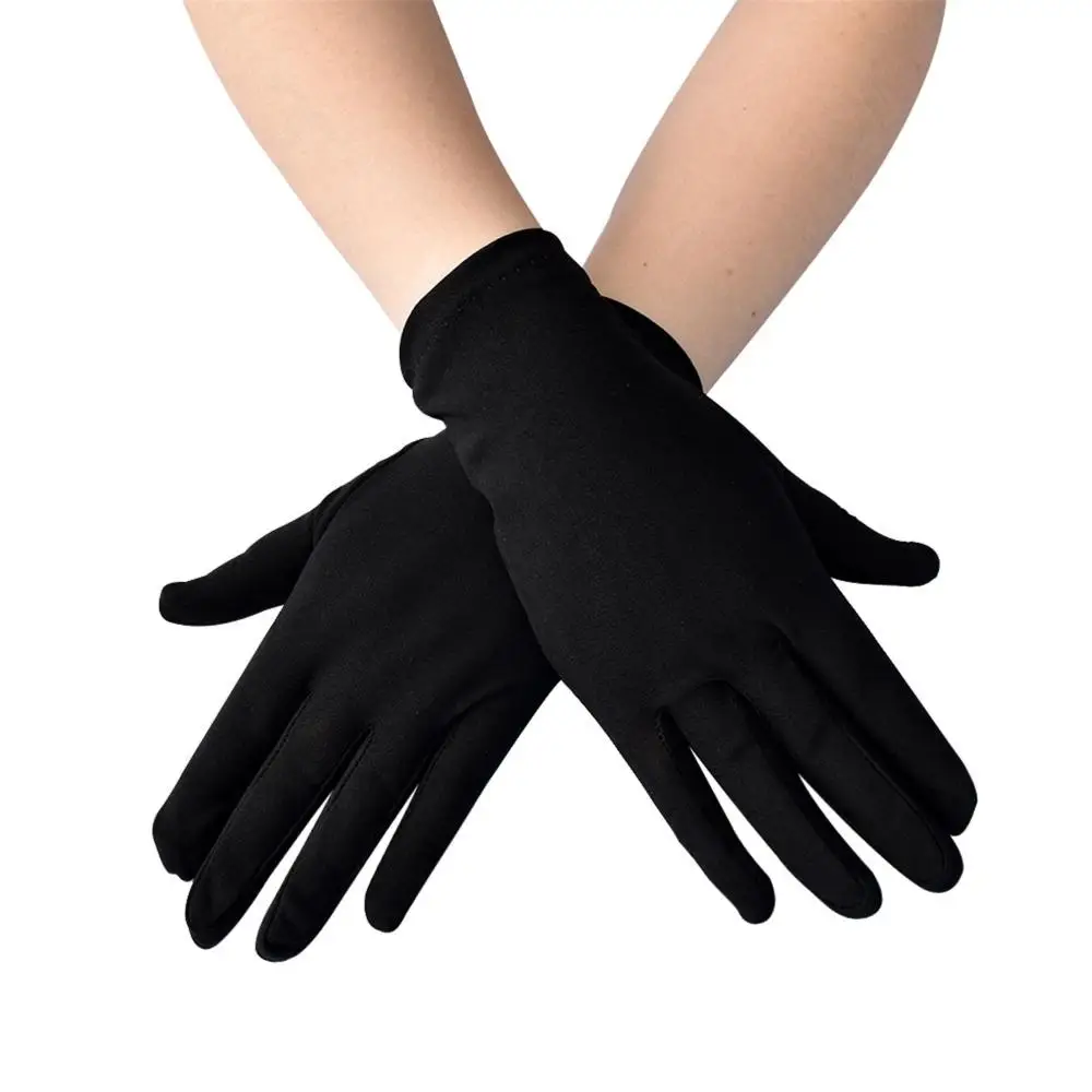 Guantes de trabajo de seda de leche antideslizantes de Color sólido, guantes de conducción para el hogar, manoplas para servir a camareros