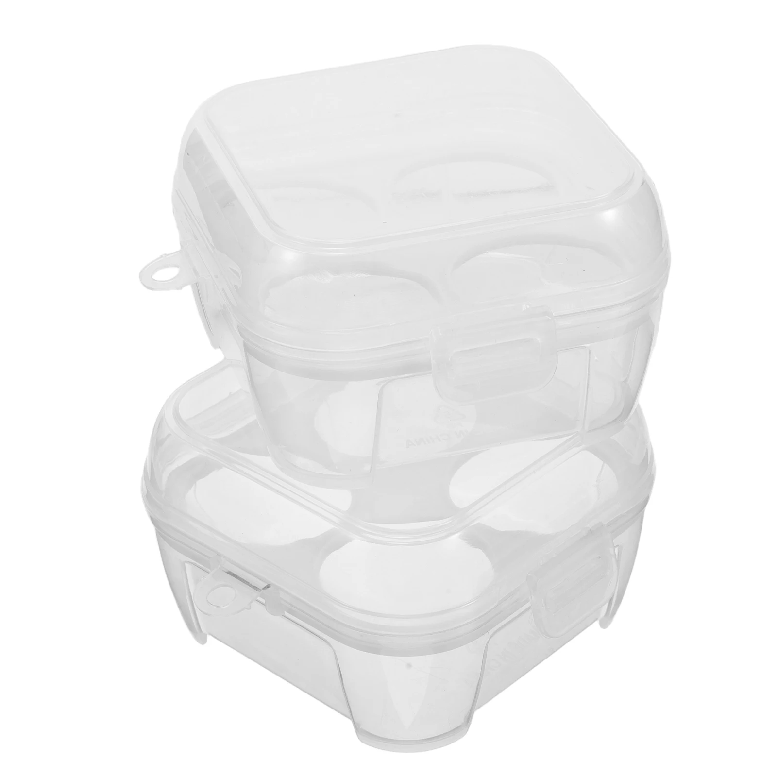 

2pcs Outdoor Egg Storage Box Shockproof Portable Transparent Plastic Egg Holder for Camping PicnicReusable Container