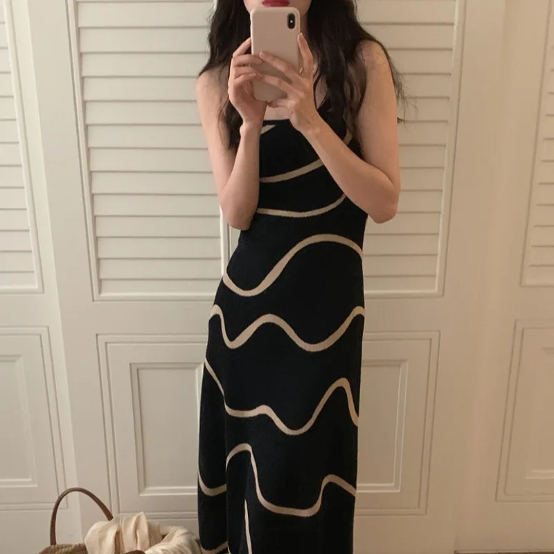 

Ele Unique Long Dr Design Strapl Bla Dr Женская модная шикарная юбка трапециевидной формы средней длины для летнего сезона