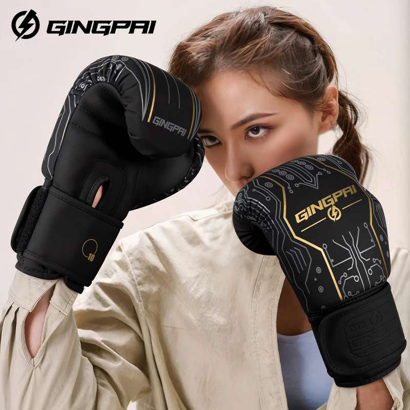 

8/10/12/14/16oz new Boxing Gloves Professional Boxing Muay Thai Fighting Gloves Men/Women Training Combat MMA Sanda Gloves