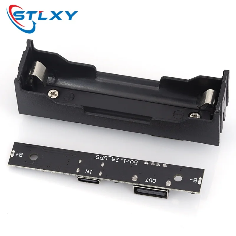 Stlxy UPS Power Camera Power Outage Endurance Adapter Automatic DC5V 18650 Li-battery Boost Charging Module
