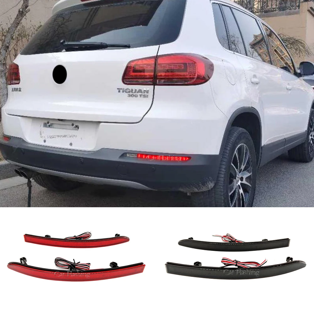 For VW Tiguan 2007 2008 2010 2011 2012 2013 2014 2015 2016 LED Car Rear light Bumper Reflector Lens Stop lamp Brake Lights