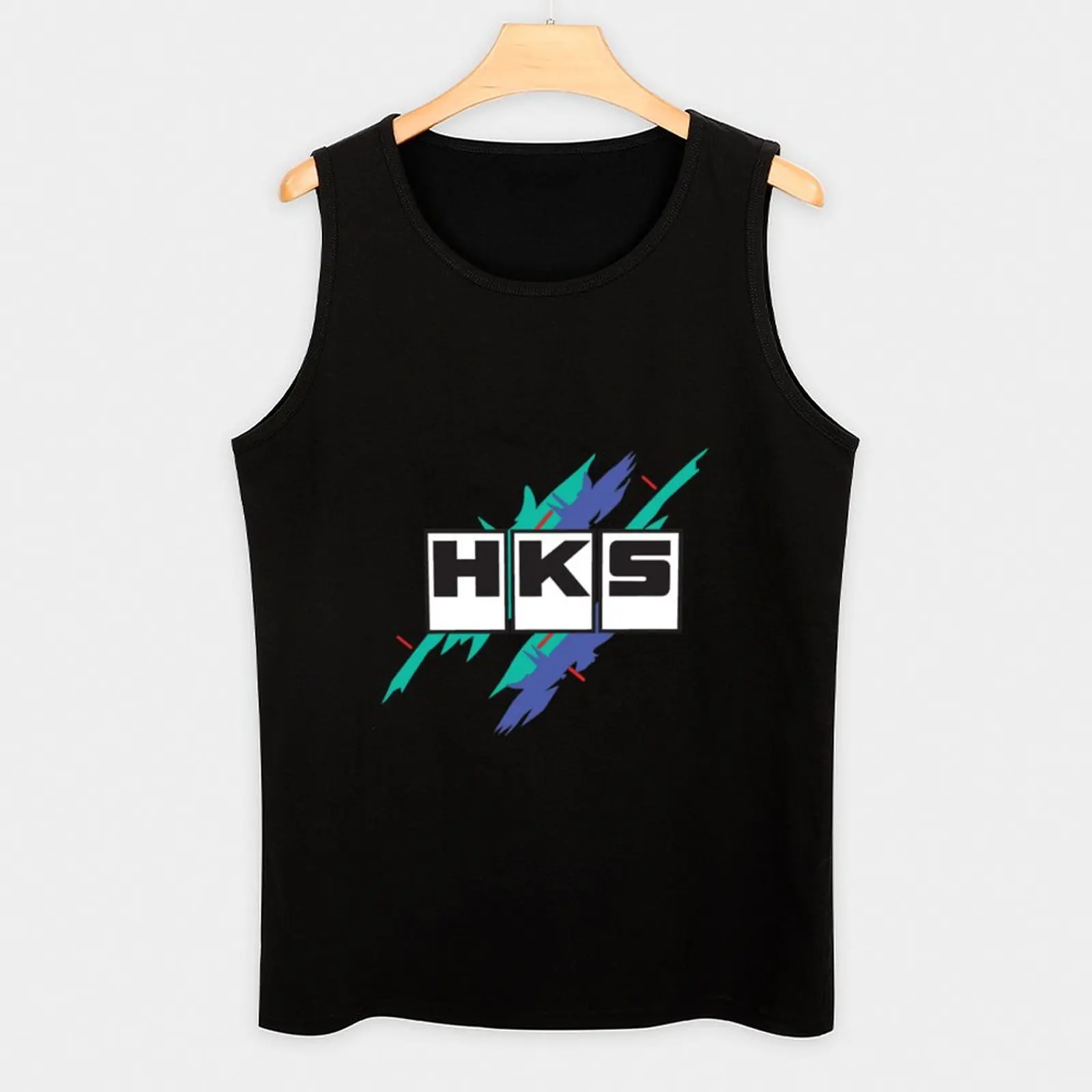 HKS-regata clássica masculina, camiseta de ginástica, roupa de verão, novo, 2023