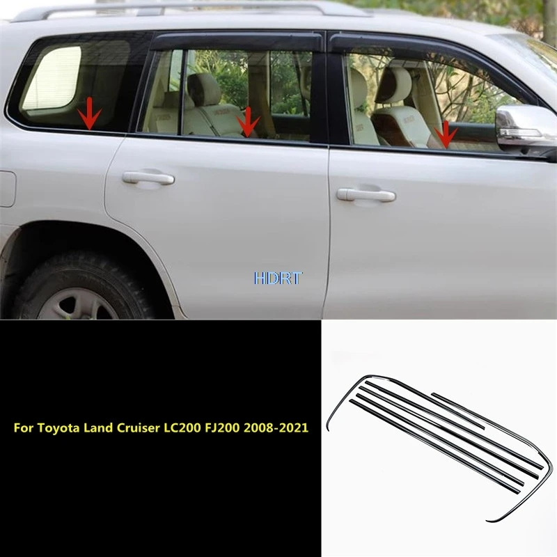 

Автомобильный стиль, боковой молдинг, стеклянная отделка, комплект кузова, защитная декоративная защита, аксессуары для Toyota Land Cruiser LC200 FJ200 2008-2021