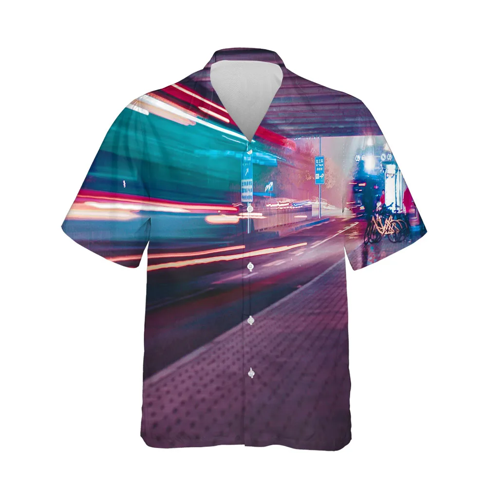 

Jumeast 3D Cyberpunk Blouses Baggy Clothes Hawaiian Short Sleeve Shirt For Men Button Up Casual Streetwear Men Shirts Cardigan