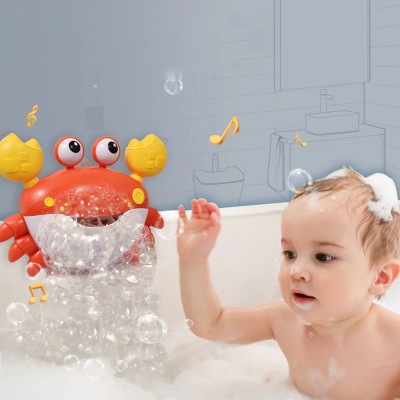 Bubble Crab Bath Toys Automatic Bubble Maker Baby Bath Toys for Toddlers Bubble Bathtub Toys with Music Machine for Kids