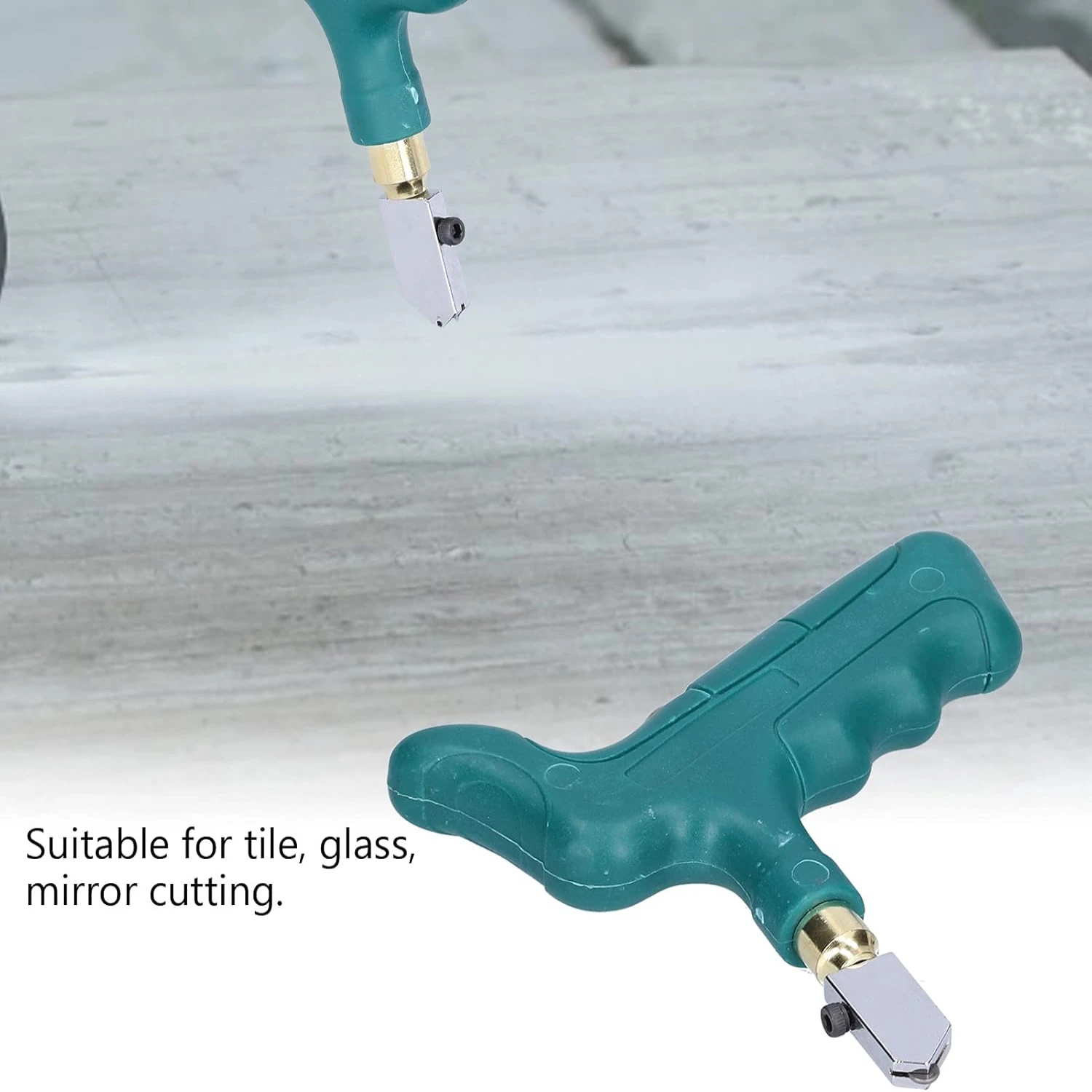 เครื่องตัดกระเบื้องแก้วล้อแม็กเครื่องมือตัดด้วยตนเองสําหรับกระเบื้องกระจกกระจก Sm ooth Operation Construction Workers