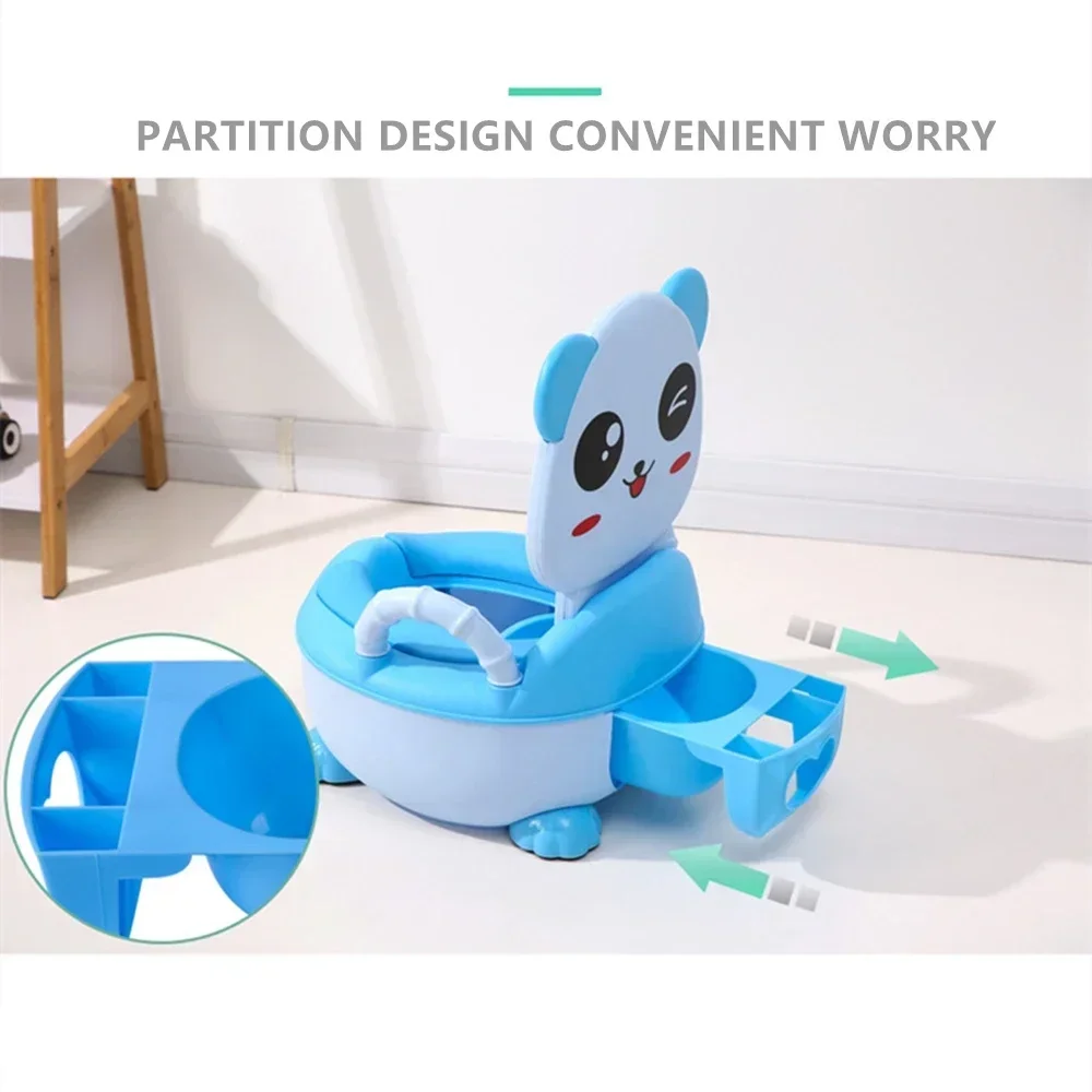 Panda Baby Potty Boys and Girls Potty Training Seat Children\'s Pot Urinal Infant Cute Toilet Seat WC -Free Cleaning Brush