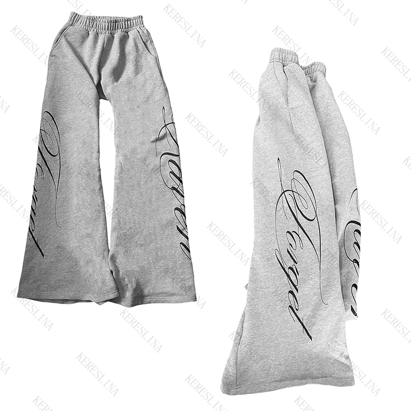 الهيب هوب الشرير شيك إلكتروني طباعة المرأة السراويل روك مثير Y2K Harajuku الجمالية الأمريكية الرجعية الشارع فضفاض تنوعا بنطلون #1