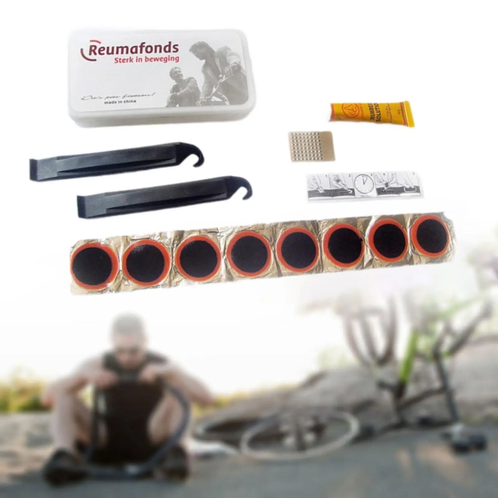 

Bicycle Tire Puncture Repair Kit Multifunctional for Motorcycles Portable