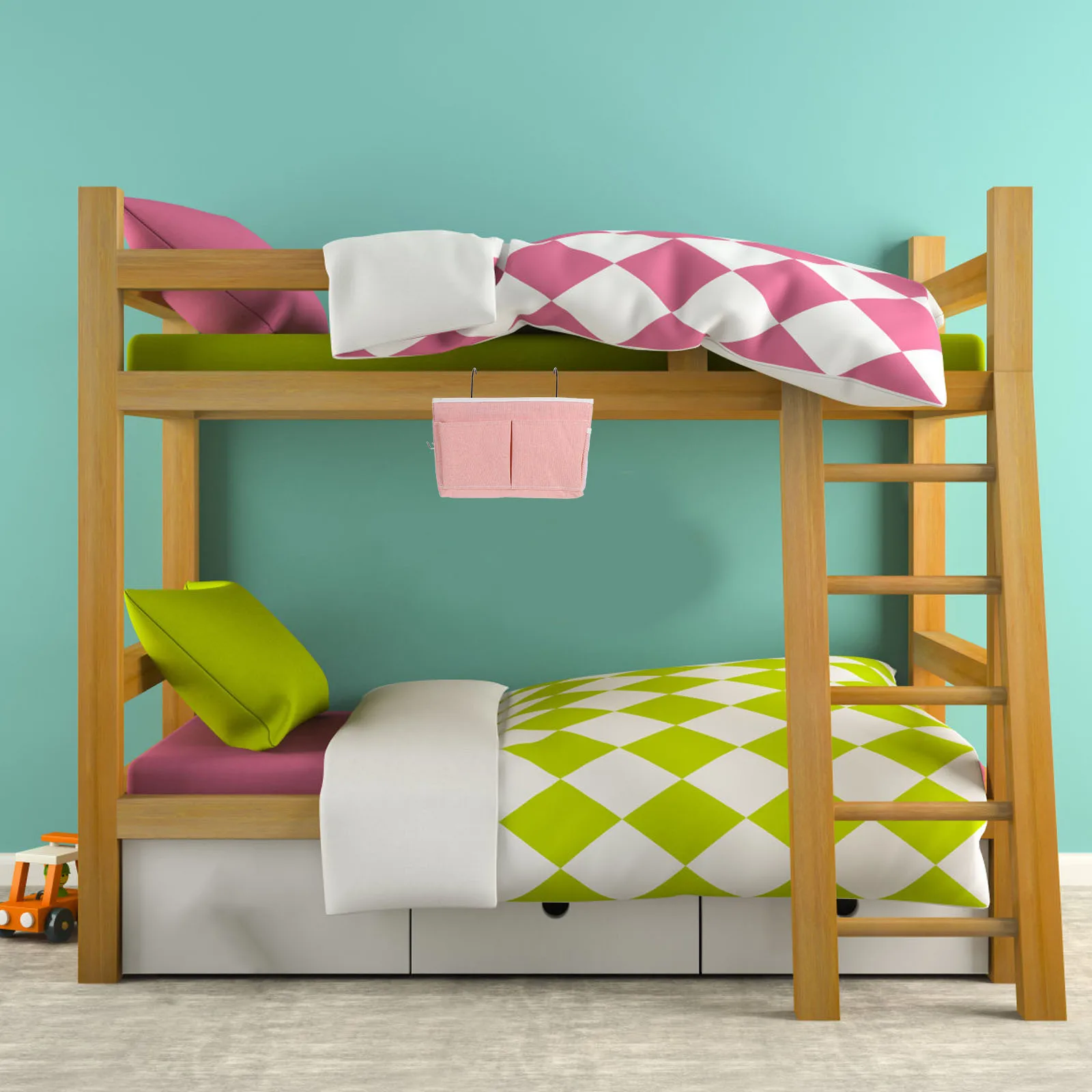 

Hanging Sundries Organizer for Bed Rails Multi Compartment Storage Bag Dorm Room Decor Functional Cloth Pouch for Small Spaces