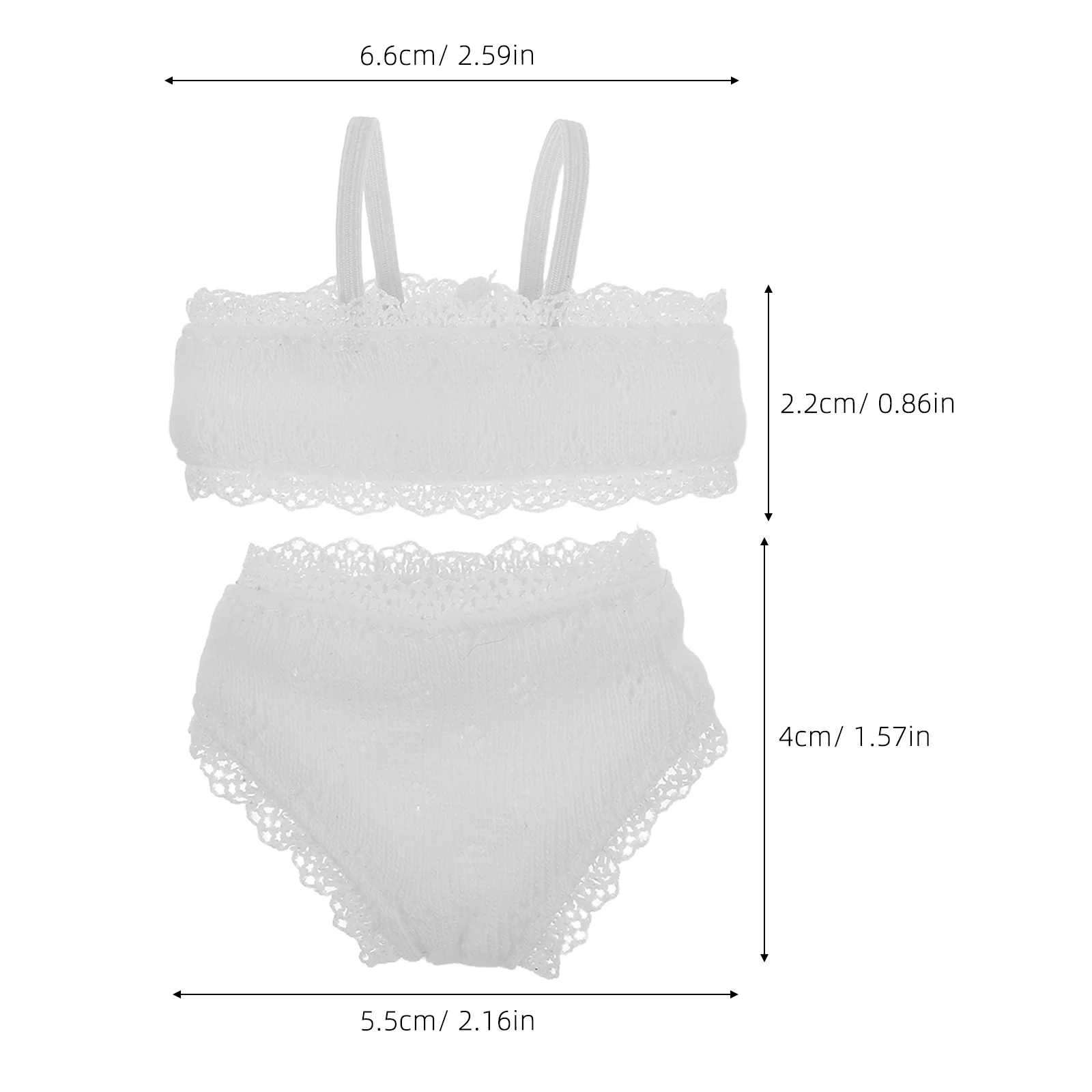 1 Juego de ropa interior de encaje, bragas, conjunto elástico, lencería realista, ropa para niños, juego de simulación, accesorios de vestir
