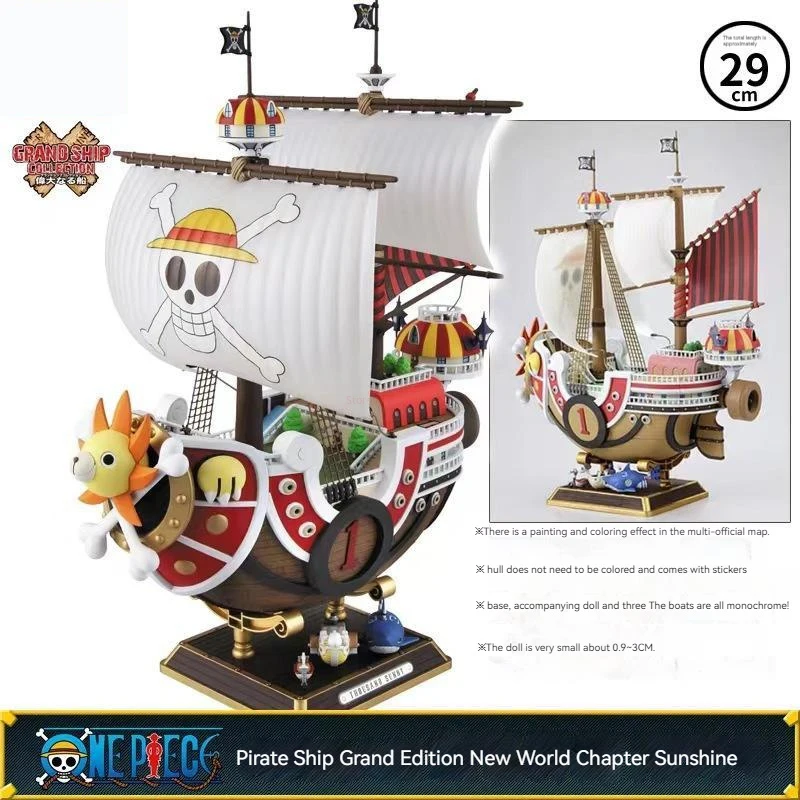 

Anime One Piece Thousand Sunny Going Merry Boat Pvc Action Figure Collection Pirate Model Ship Toy Assemble Christmas Gift