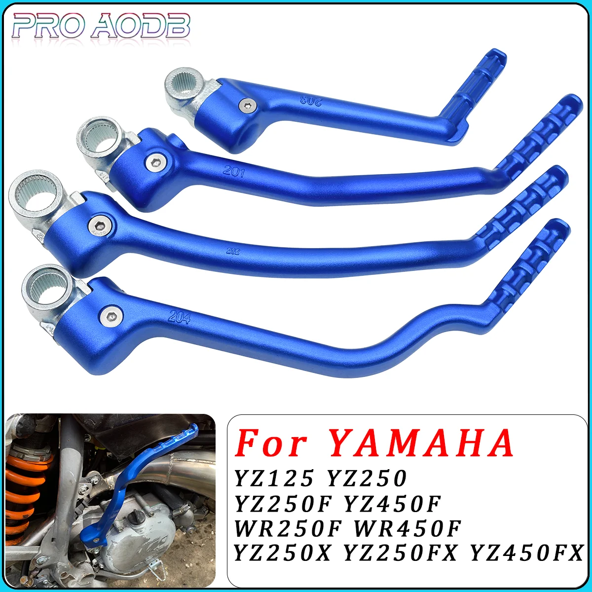 

For Yamaha YZ125 YZ250 YZ250X YZ250F YZ450F YZ250FX YZ450FX WR250F WR450F Motorcycle CNC Forged Kick Start Starter Lever Pedal