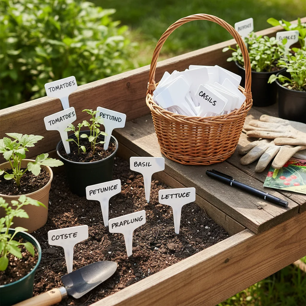 T-Shaped Plastic Seed Markers Labels For Plant Pots Garden Nursery Tool Durable Waterproof UV-Resistant