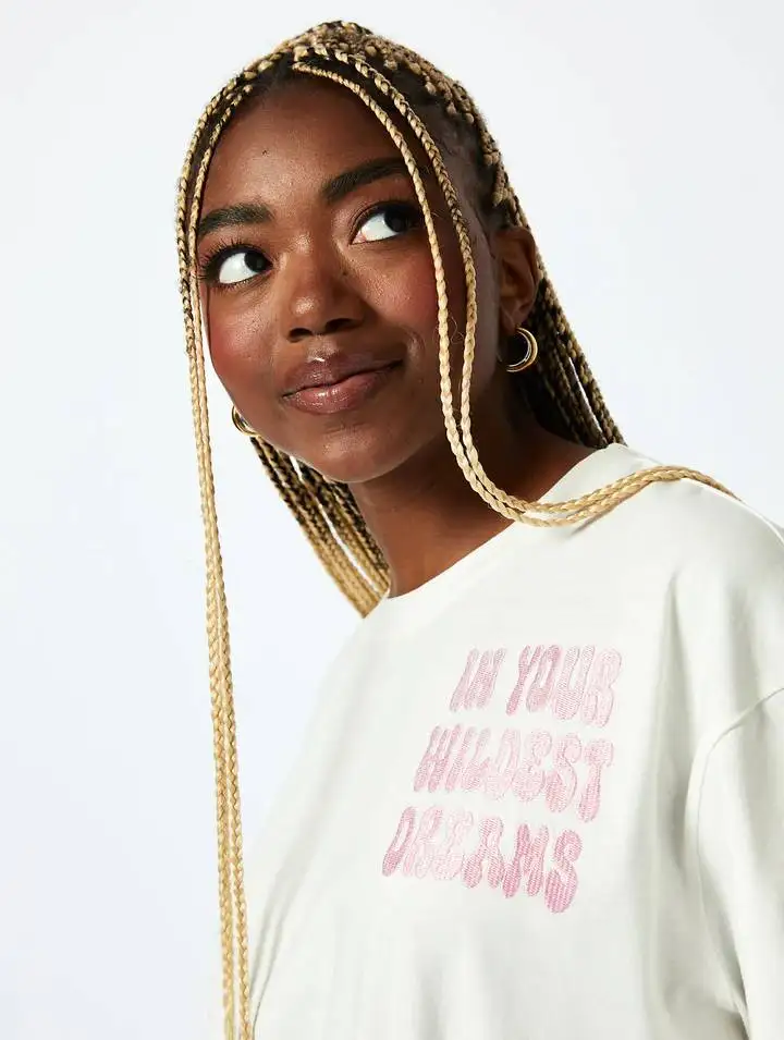 تي شيرت برسومات In Your Wildest Dreams تي شيرت مطبوع عليه زهور الفطر بتصميم خلفي للسيدات على الطراز البوهيمي حروف عتيقة فضفاضة تناسب #4