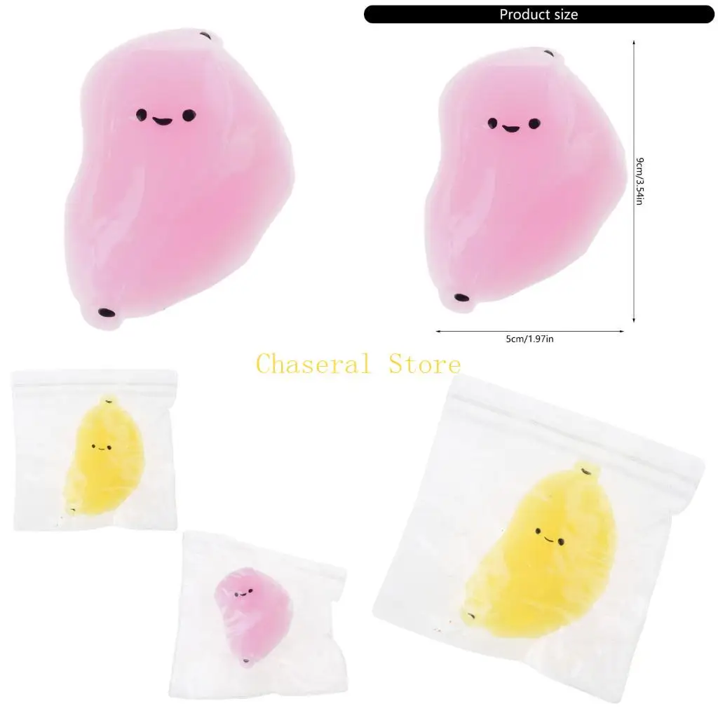 E7CE Moldable Sensory Sensory Toy Banana Stress Relief Squeeze Toy with Scent