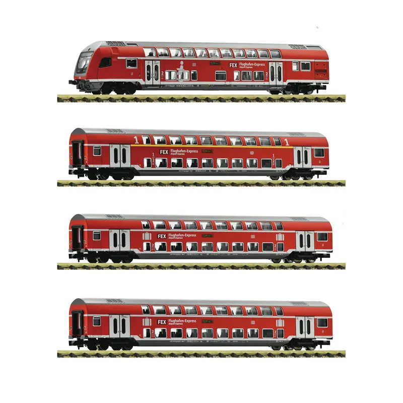 FLEISCHMANN Train Model N Type 1/160 881916 Double-decker Passenger Carriage Four Set Train Model Carriage Toys