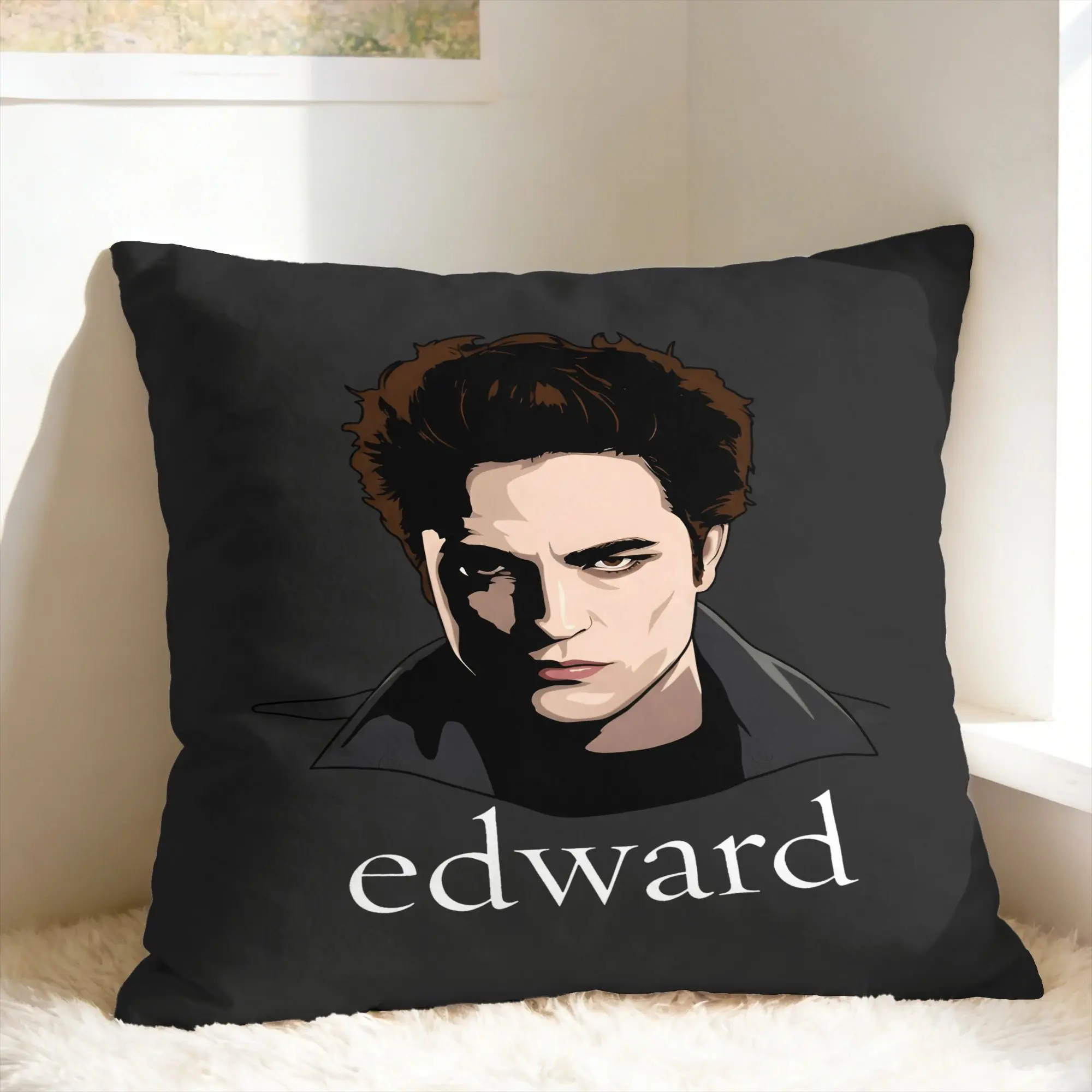 Edward Cullen Pillow Case  Cute Funny Pillow Cover Soft Pillowcases For Living Room Chair