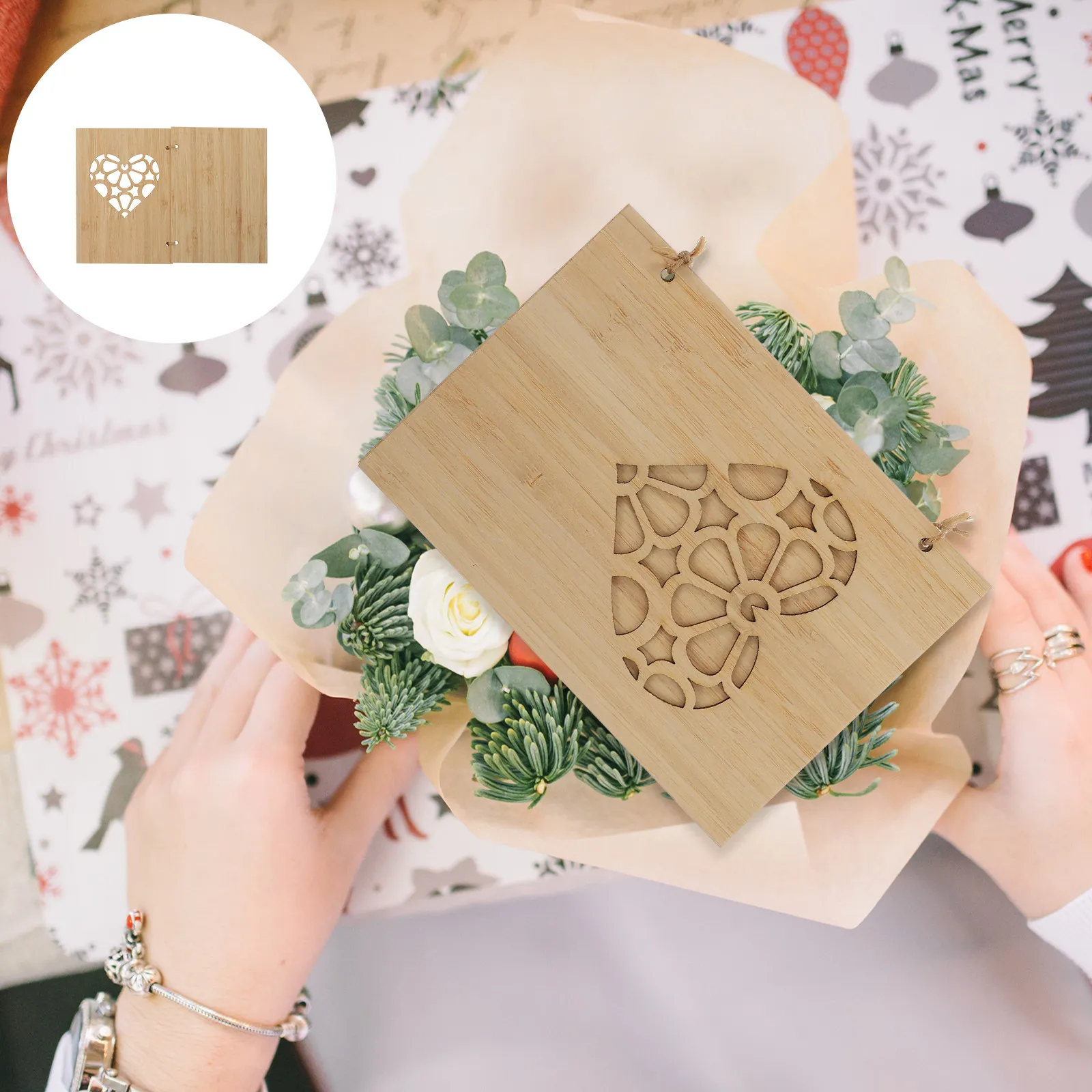 

1Pcs Creative Thank You Greeting Card Wood Color Birthday Invitation Congratulation Festival Message Card Creative Message