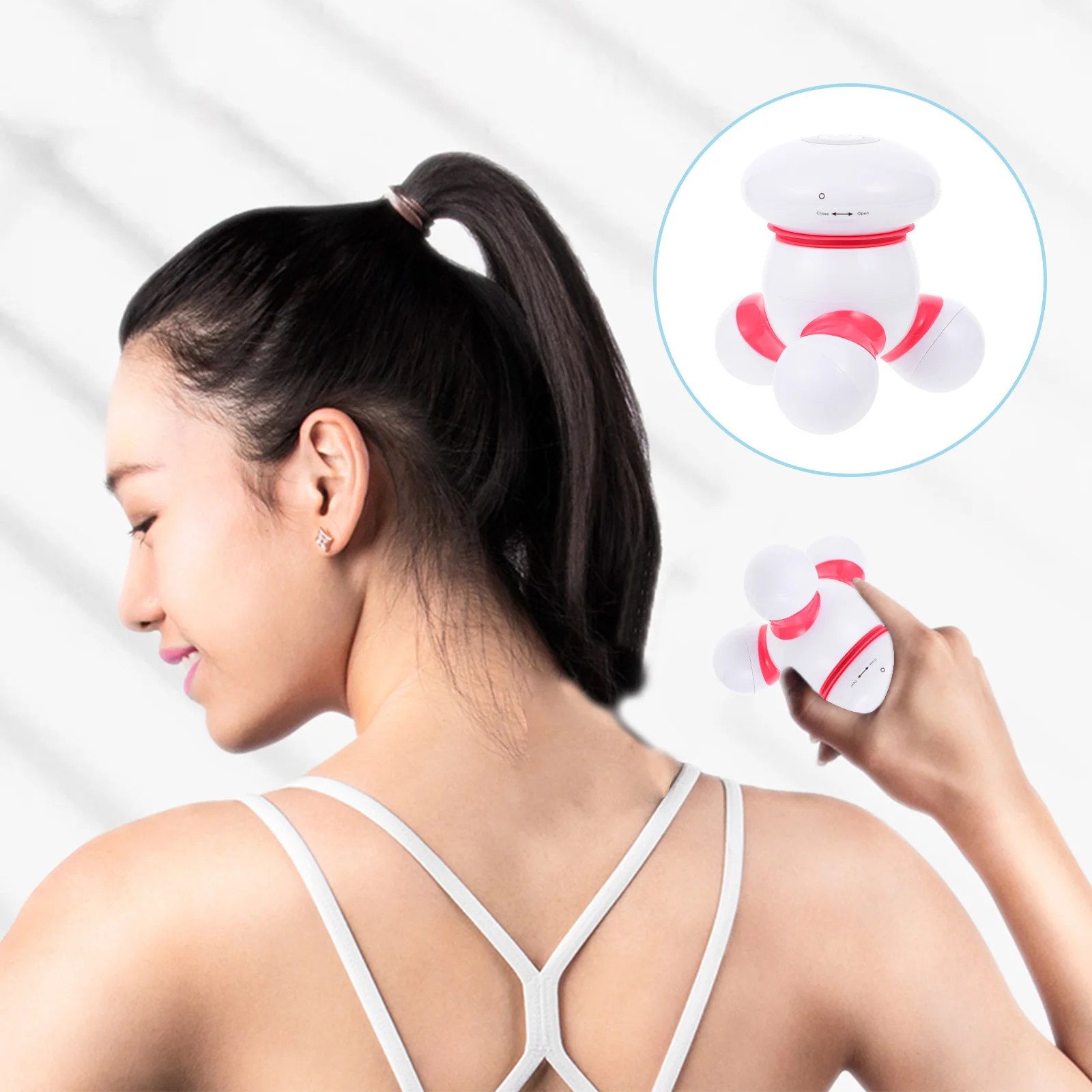 

1Pcs Body Massager Portable Shoulder Waist Vibration Device Lightweight Handheld Muscle Relaxing Tool for Home and Salon Use
