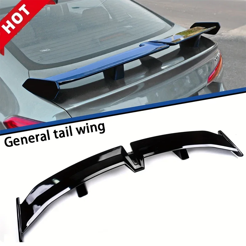 

General Car Rear Spoiler Tail Wing - Glossy Black Universal Fit Vehicle Styling Decoration (ABS Material, Easy Installation)
