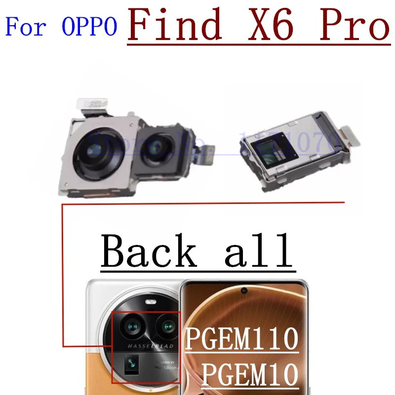 Original Rear Front Camera For OPPO Find X6 Pro PGFM10 PGEM110 Backside Facing Frontal Selfie Back Camera Module Parts