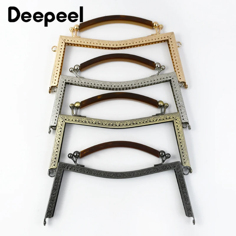 1 PC Deepeel 21 ซม.โลหะนูนกระเป๋าจับกรอบกระเป๋า Kiss Clasp กระเป๋าถือเย็บวงเล็บ DIY กระเป๋ากระเป๋าสตางค์อุปกรณ์ฮาร์ดแวร์