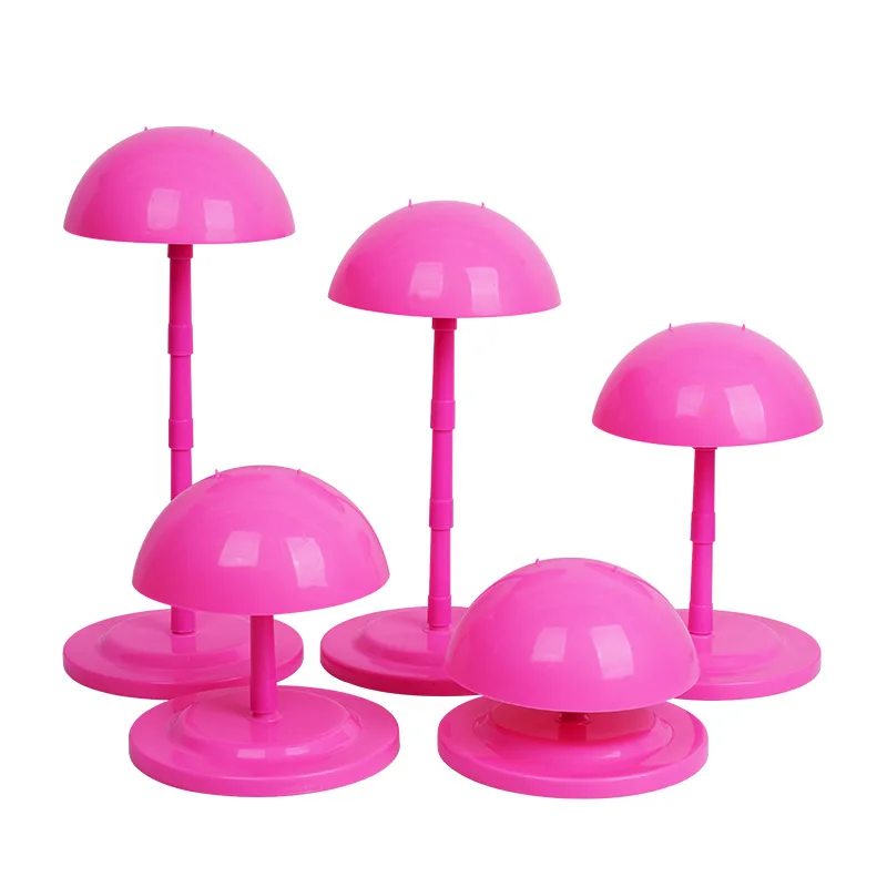 1 Pcs Wig Head Stand 12-38cm Adjustable Mushroom Top Hat CAPs Display Holder Non Slip for Salon Styling Display Drying