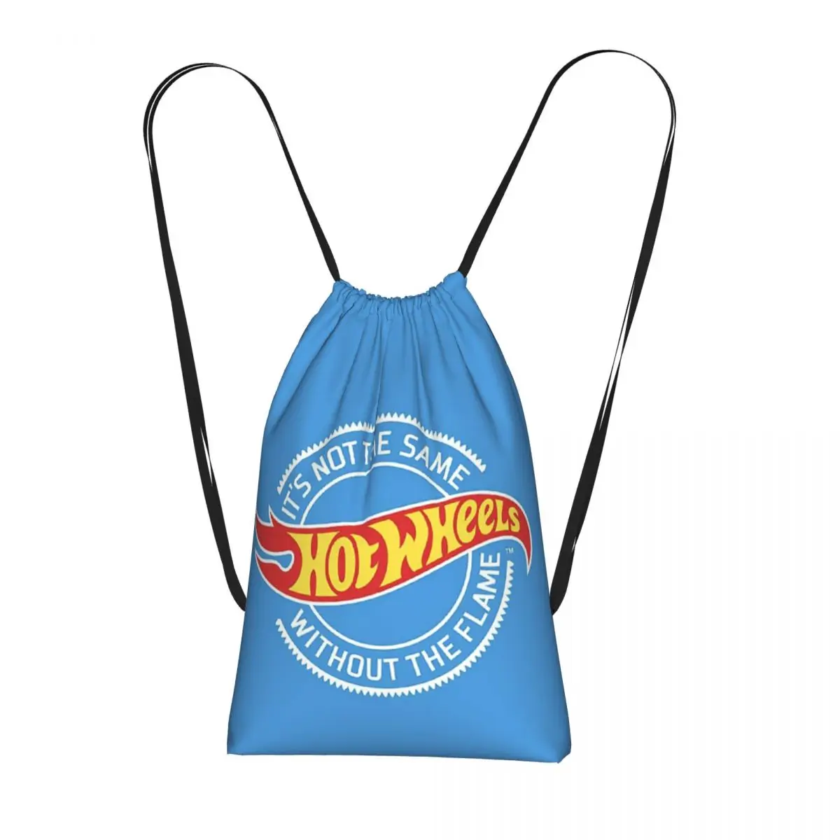 Hot Wheels Race Drawstring Backpack Sports Gym Bag Portable Travel Drawstring Bag for Men Women