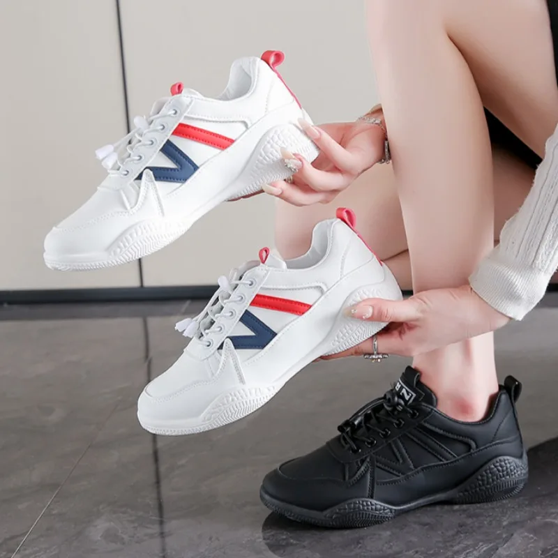 

Women Sneakers 2024 Spring Autumn New Little White Shoes Female Casual Sneakers Lace-Up Platform Sneakers Shoes Zapatos De Mujer