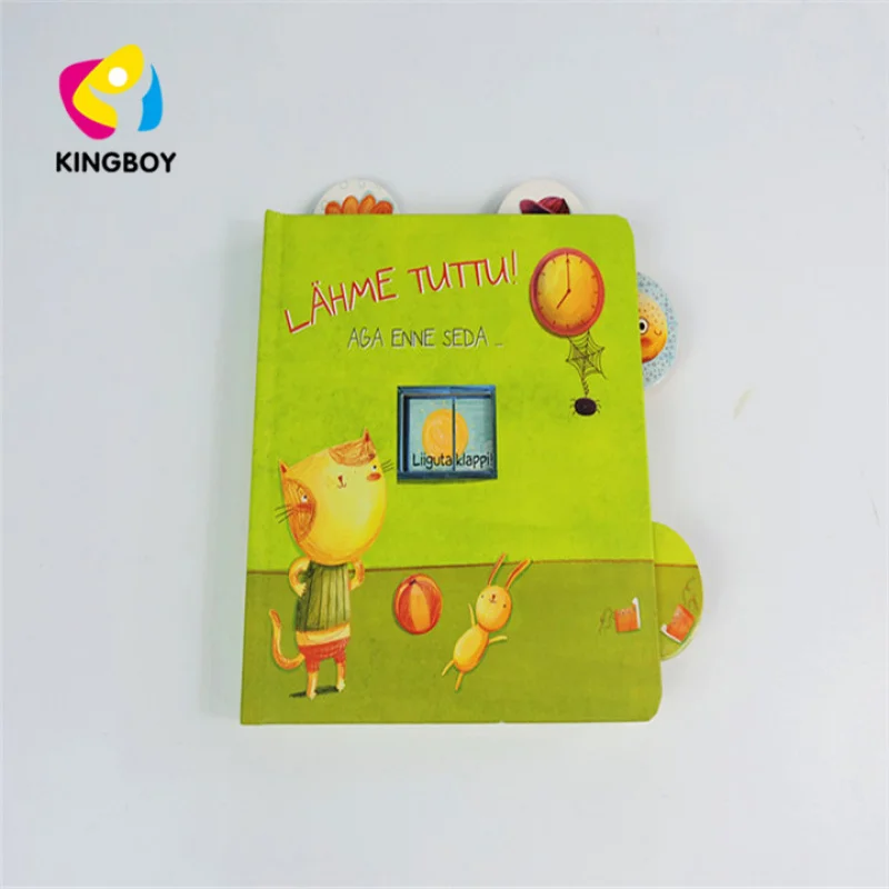 custom Children activity book pull and push book board book printing