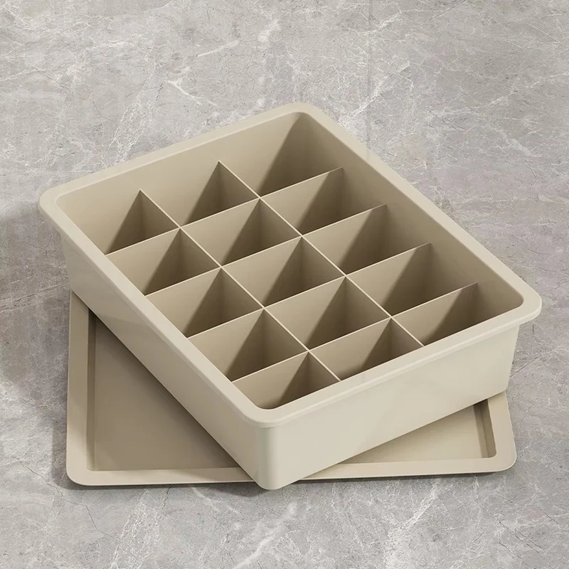 Large Capacity Storage Box For Wardrobe Organization - Multi-Grid Plastic Organizer For Underwear, Clothes,Socks