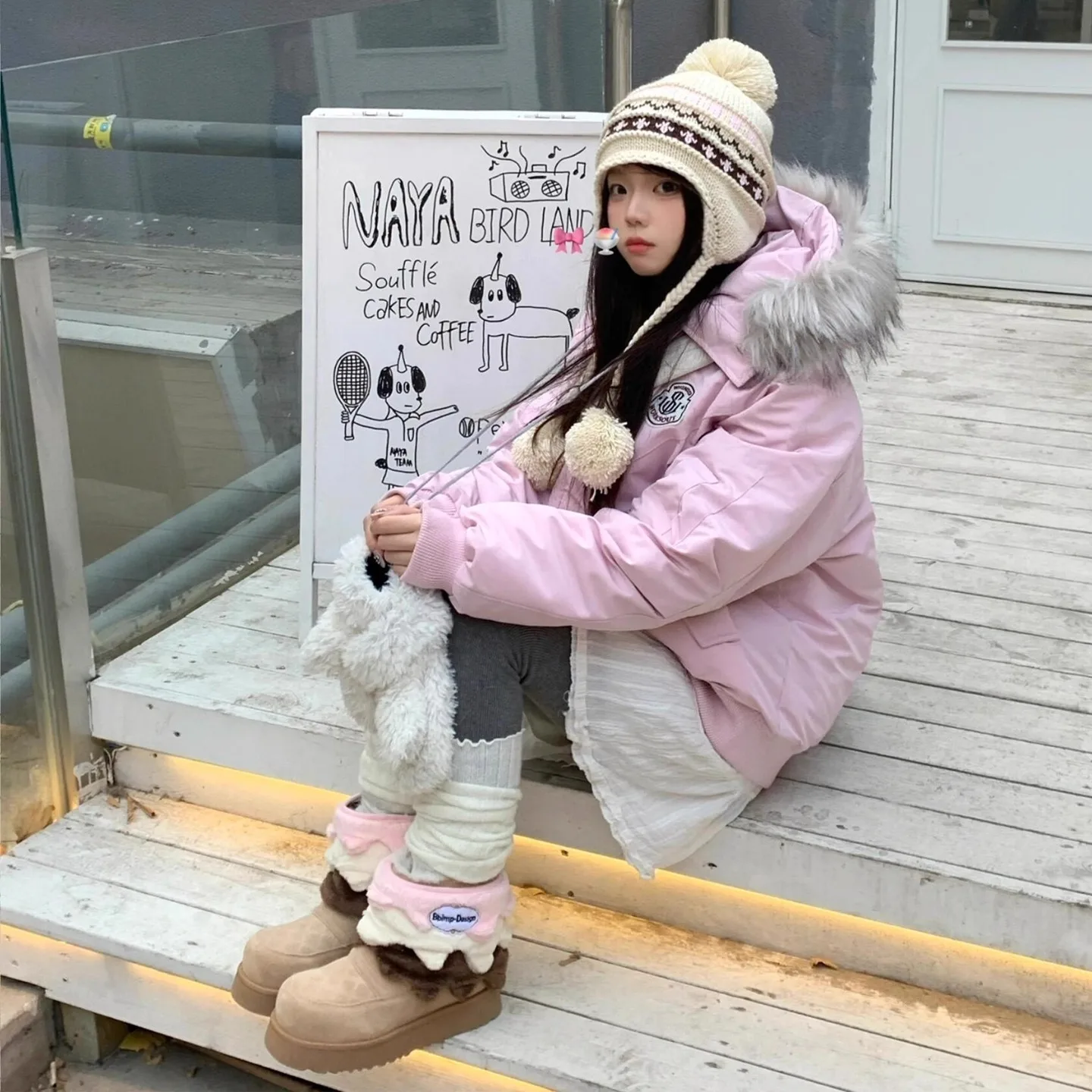 2025 New Women's Winter Thickened Down Cotton Jacket, Korean Style Couple's Fur Collar Parka Coat #1