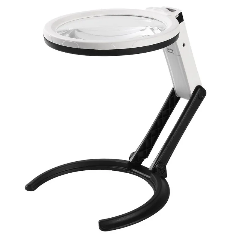 

Desktop folding two magnifying glass 20 high definition 10 with lamp old man reading book main board maintenance hand engraving