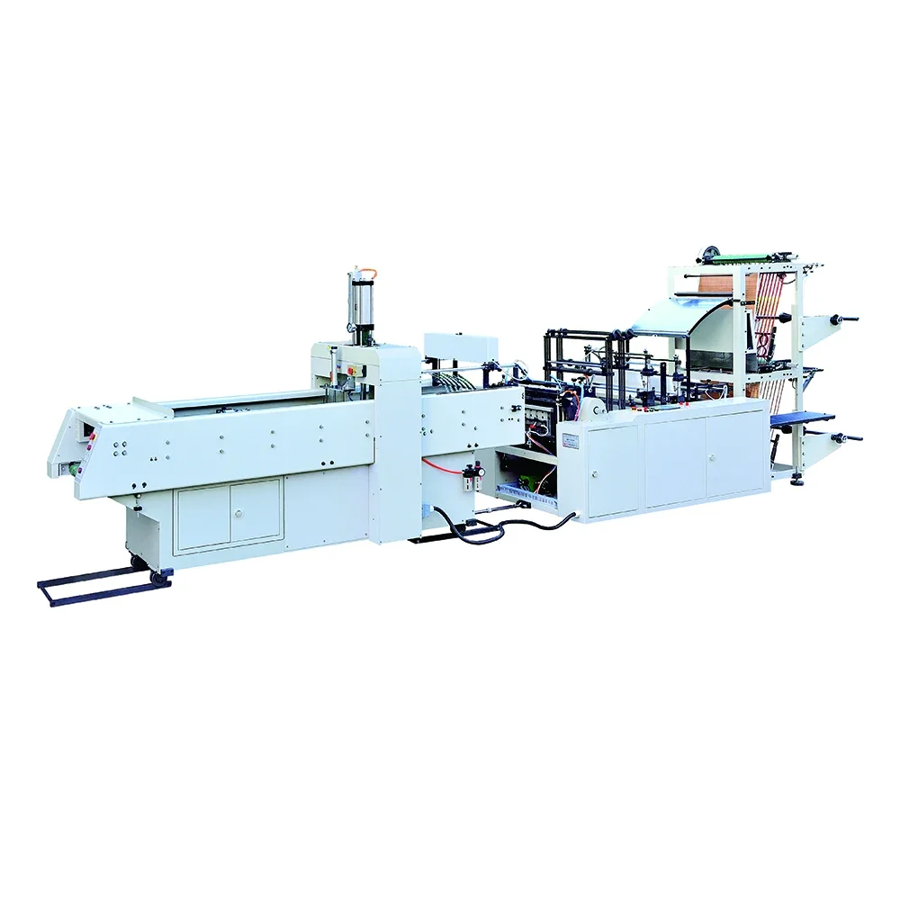 Good quality automatic two-layer one-line hot sealing cold cutting bag making machine for plastic bag