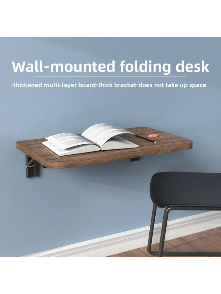 Wandgemonteerd bureau Opklapbare houten planktafel voor kleine appartementen Ruimtebesparend computerbureau Minimalistisch wandbureau voor thuiskantoor - afbeelding 2